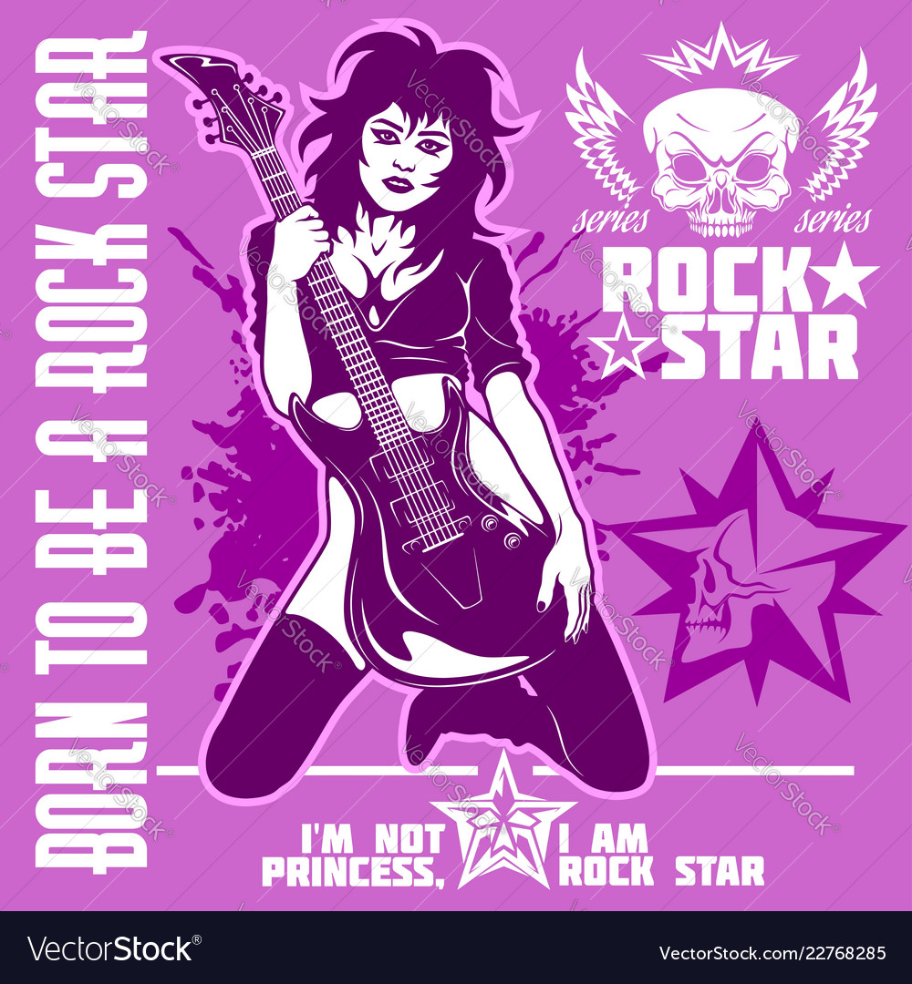 Rockstar Mädchen mit Gitarre