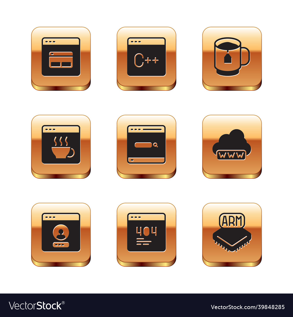 Set search engine create account screen page vector image Set search engine create account screen page