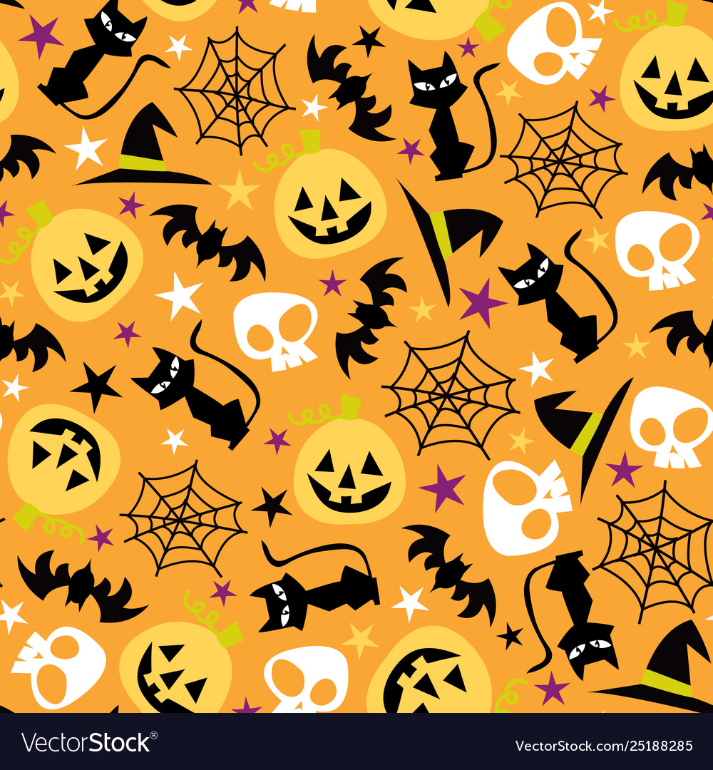 Spooky Halloween Seamless Pattern