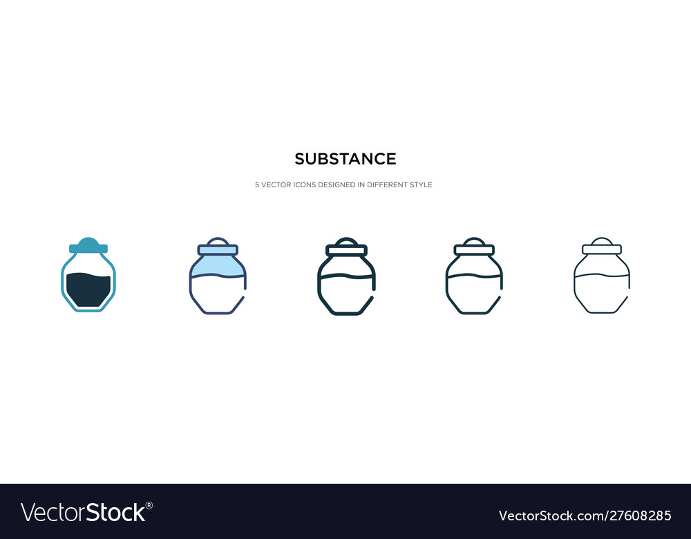 Substance icon in different style two colored