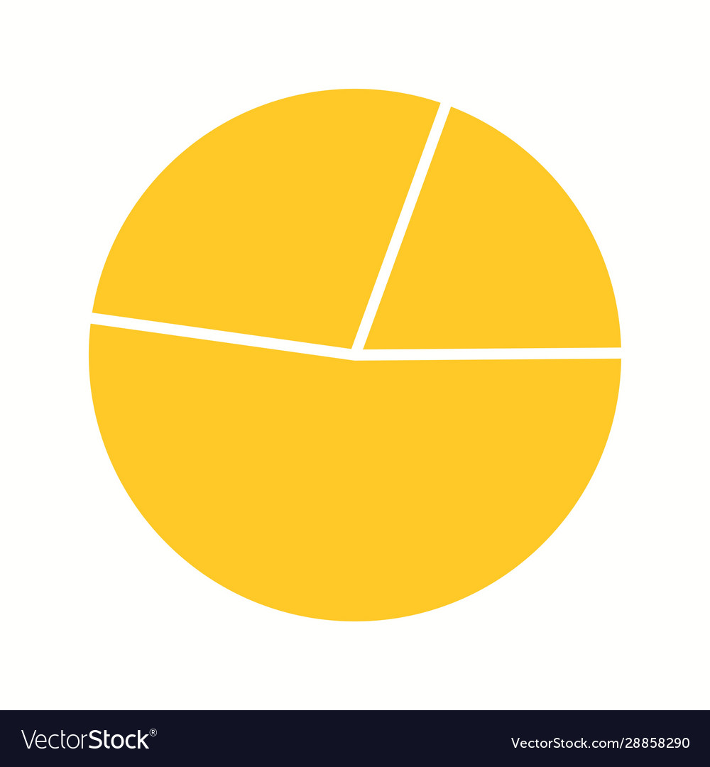 Beautiful pie chart glyph icon