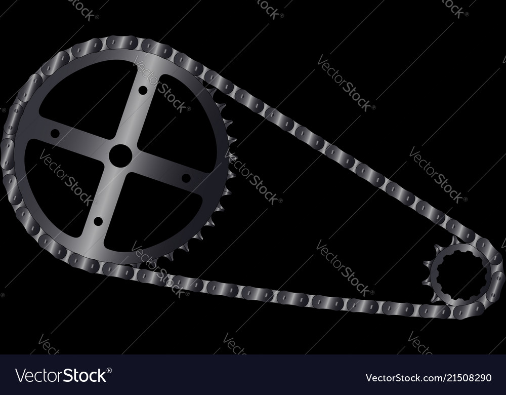 Bike chain background Royalty Free Vector Image