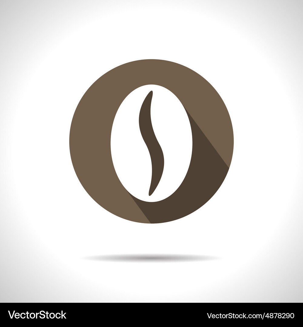 Coffee bean icon eps10 Royalty Free Vector Image