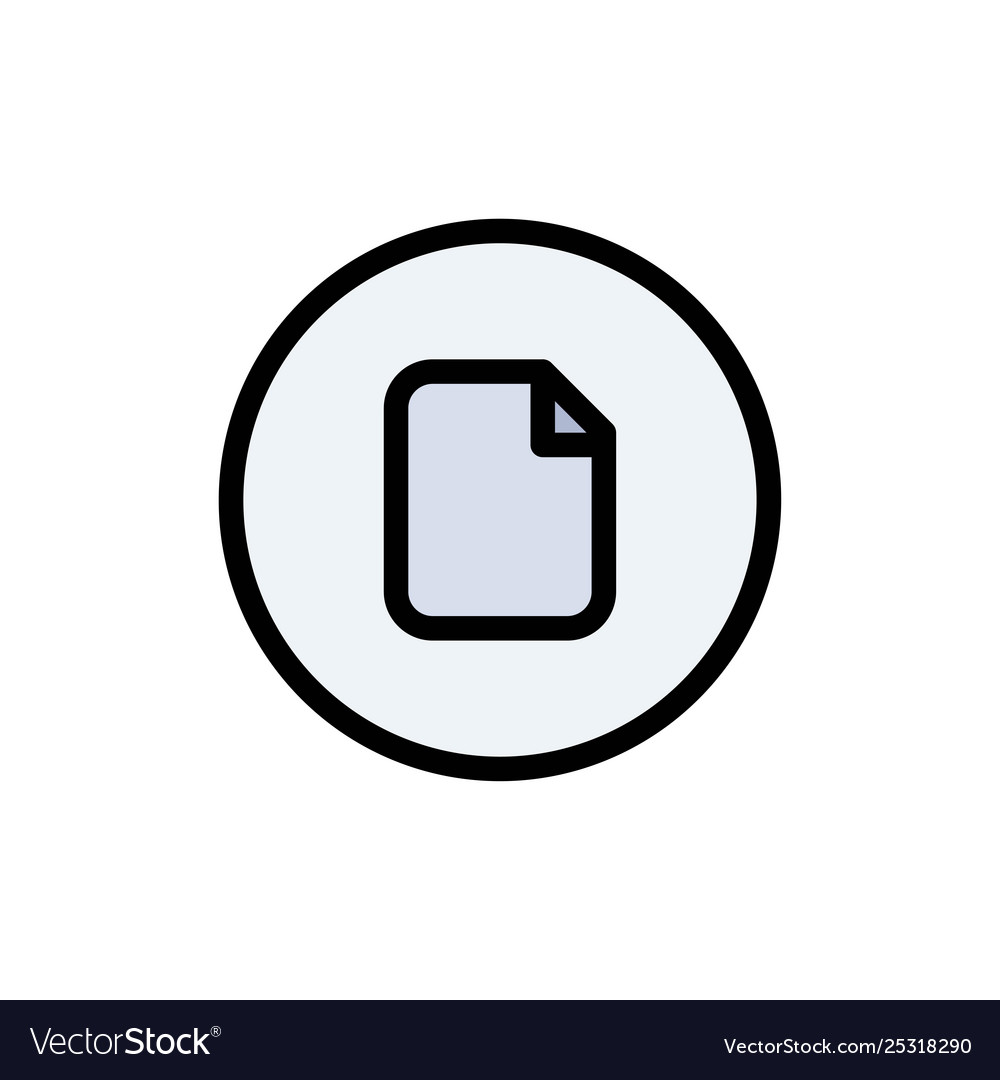 Document file basic ui flat color icon vector image Document file basic ui flat color icon