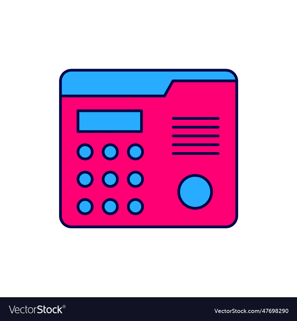 Filled outline house intercom system icon isolated Vector Image Filled outline house intercom system icon isolated