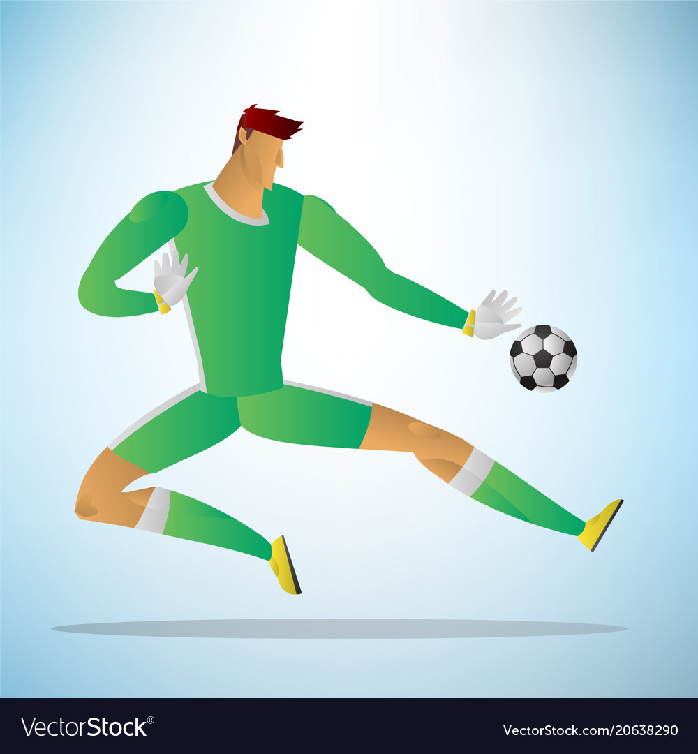 Football goalkeeper player Royalty Free Vector Image