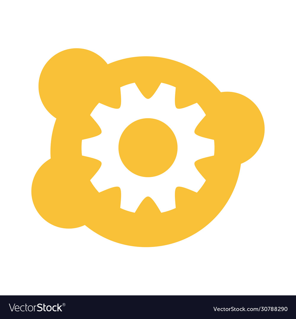 Gear settings setup block style icon