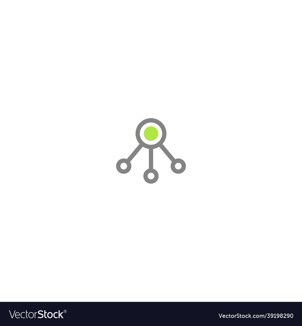 Hub network connection line icon isolated Vector Image Hub network connection line icon isolated