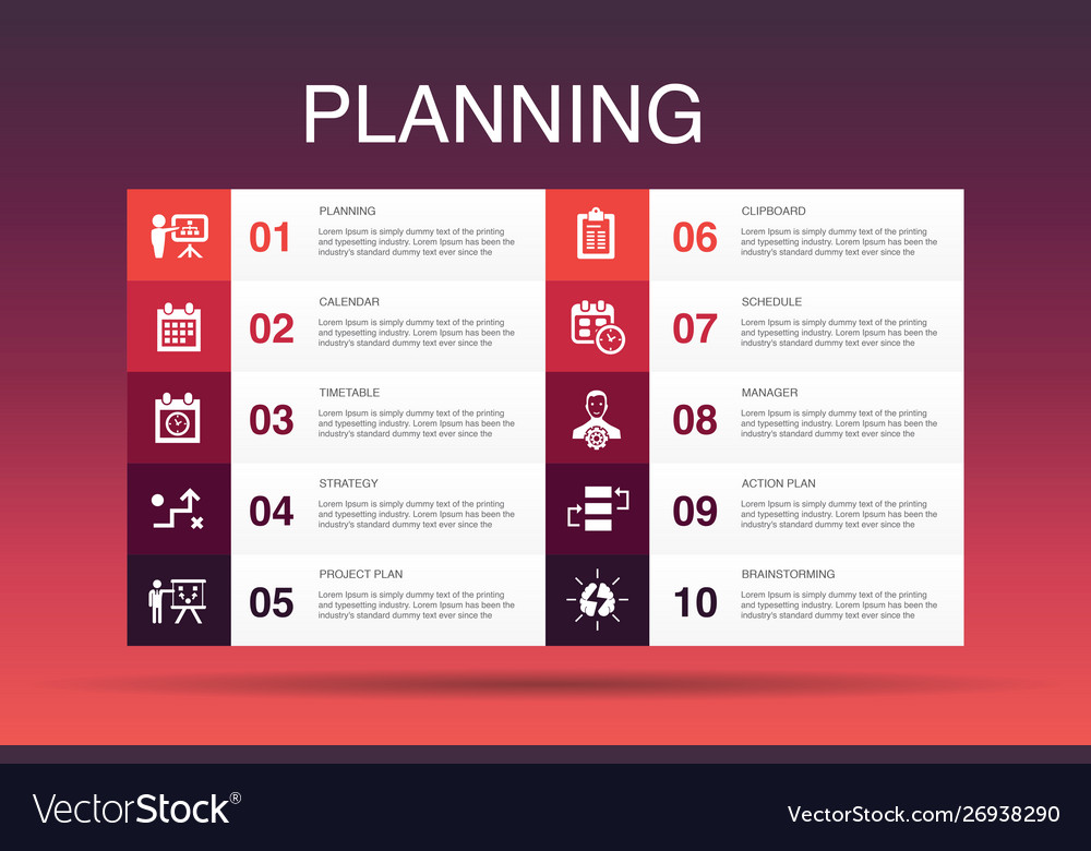 Planning infographic 10 option templatecalendar