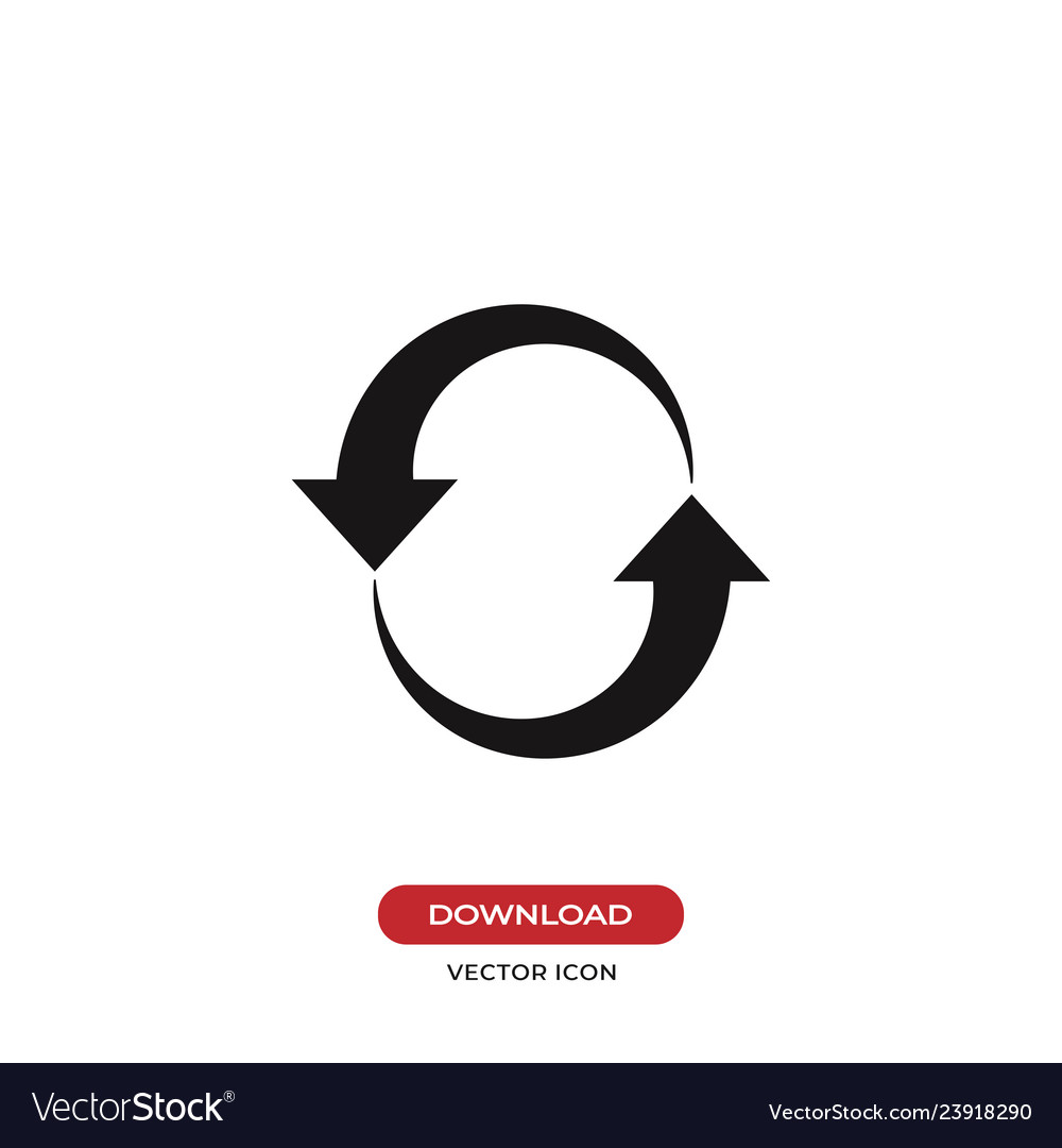 Restart icon updatereloadrefreshreset symbols Vector Image