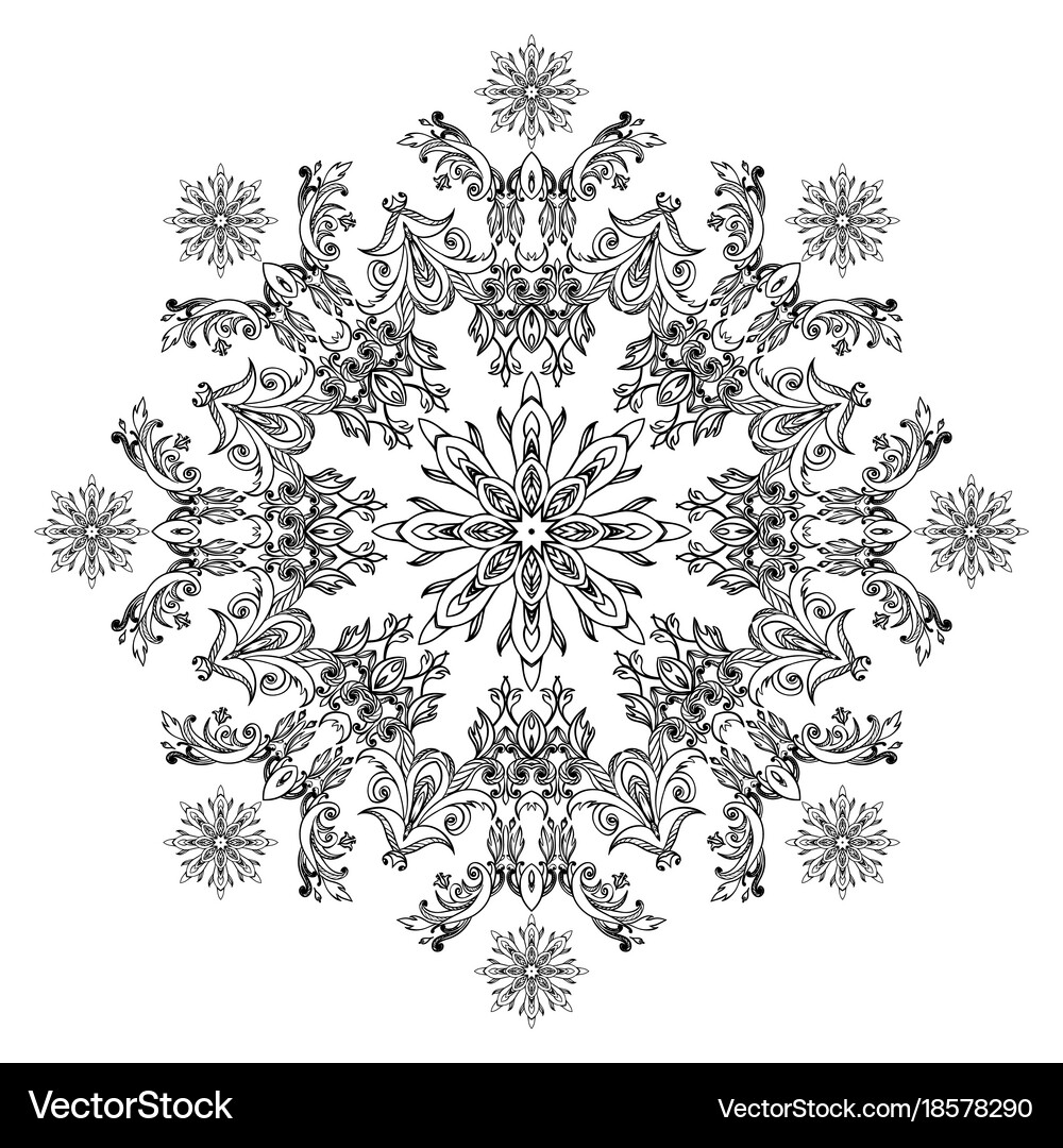 Round lace pattern Royalty Free Vector Image - VectorStock
