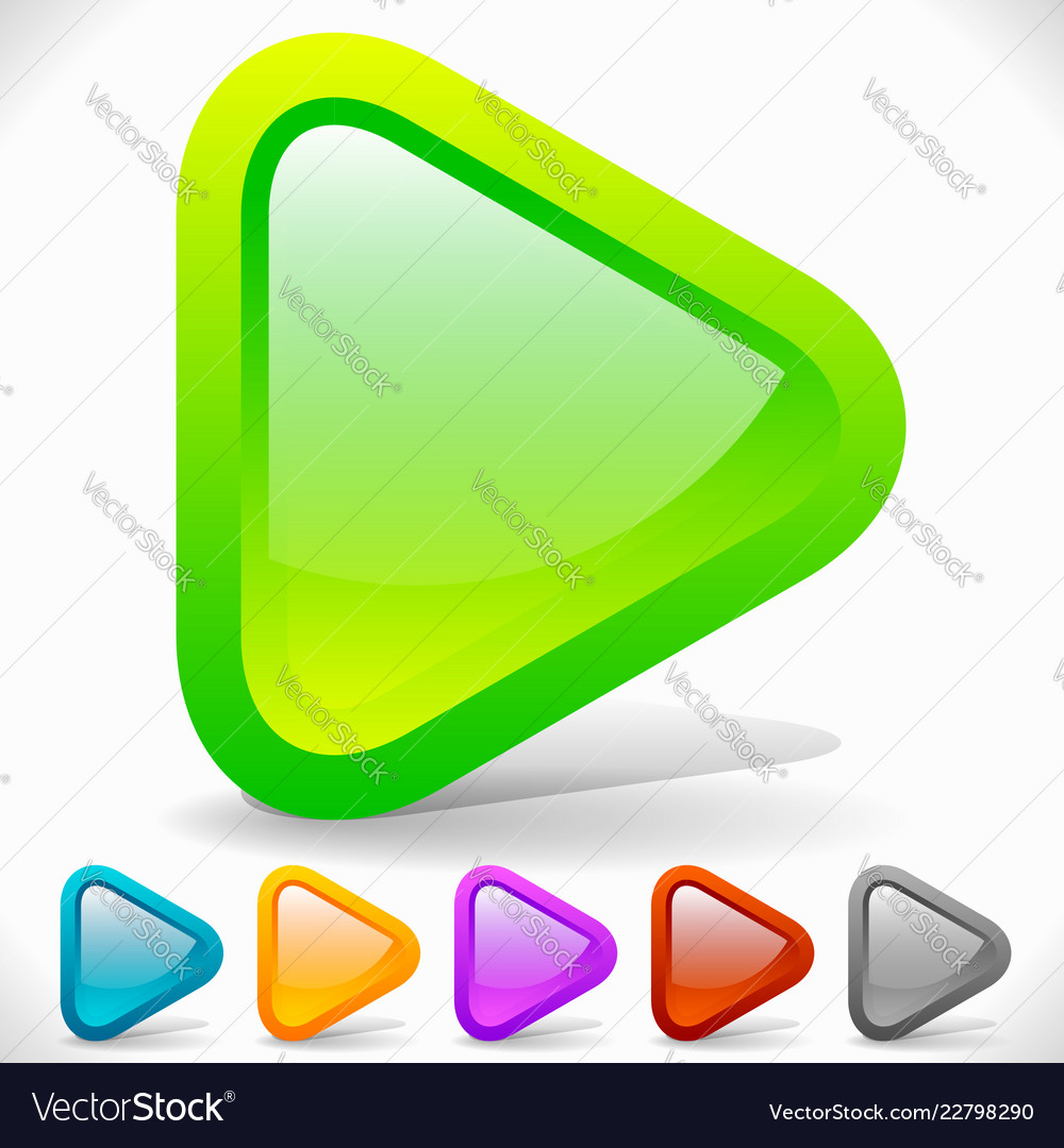 Rounded play buttons eps 10 graphics
