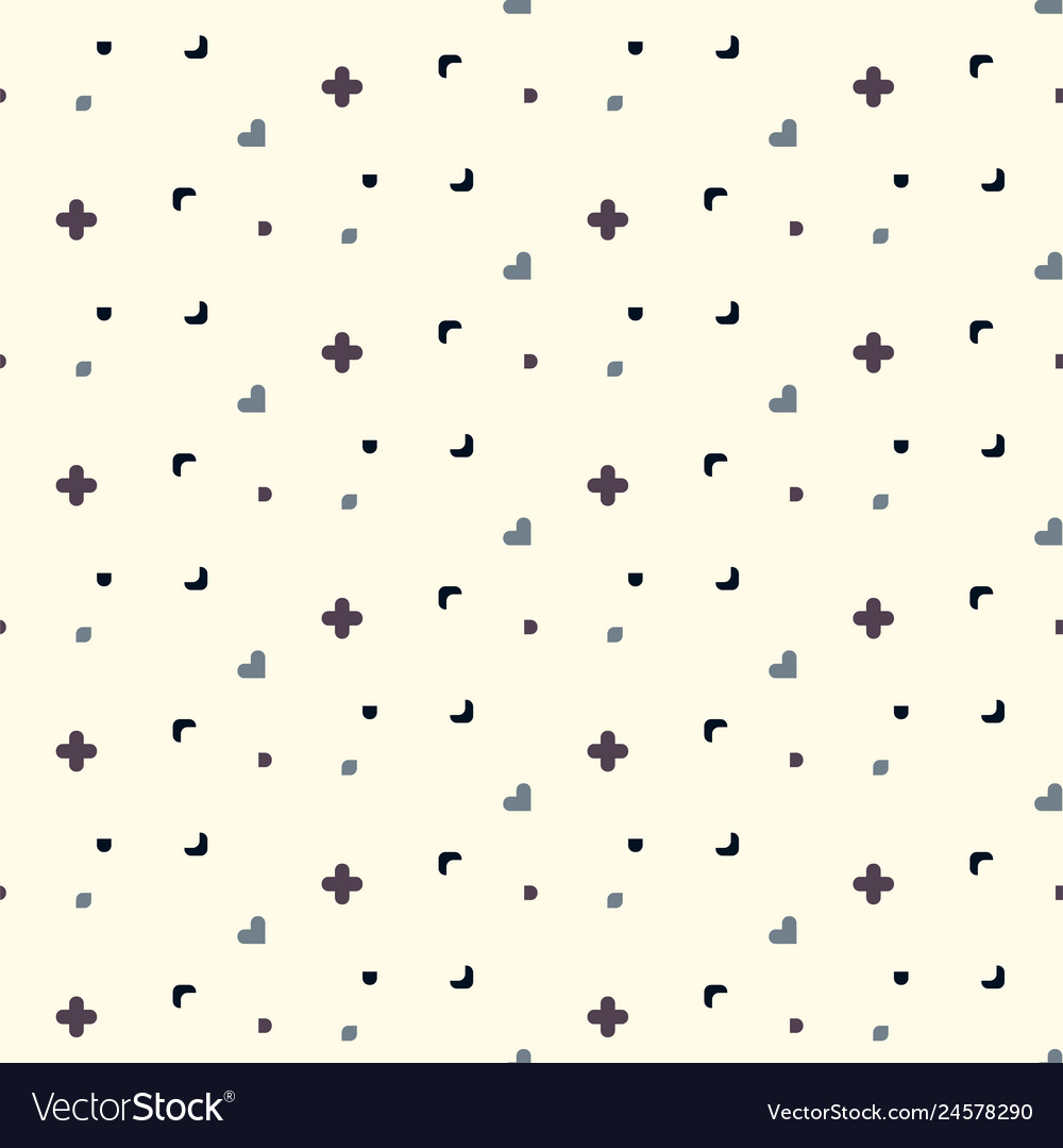 Seamless pattern with small colored simple