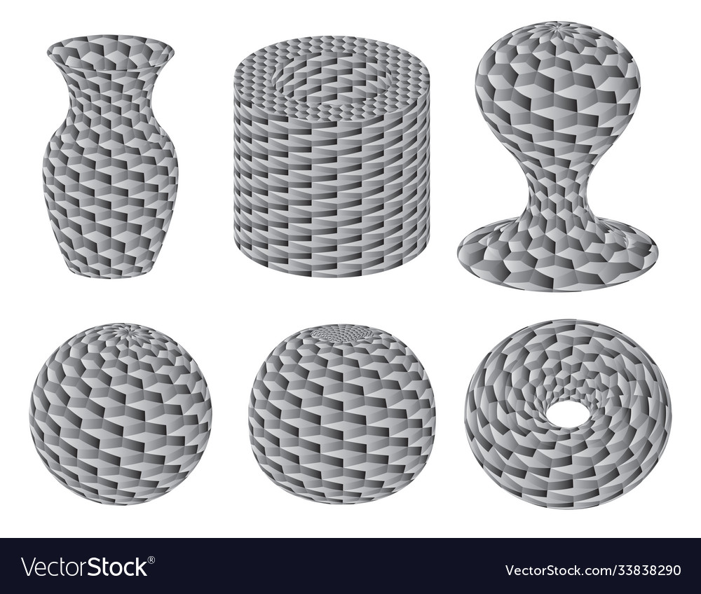 Set gray abstract elements for design vector image Set gray abstract elements for design