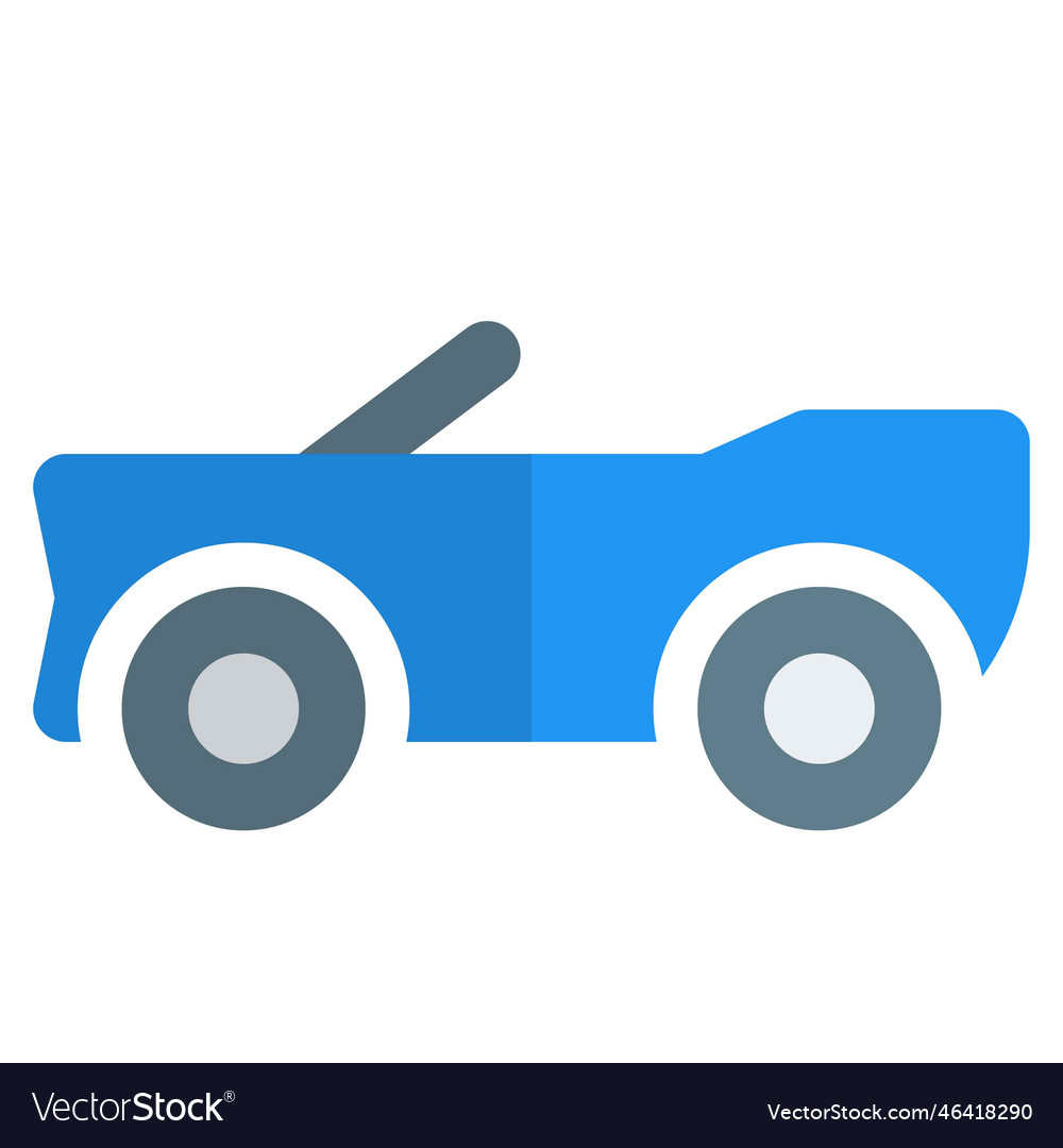Vehicle with a removable roof convertible car Vector Image