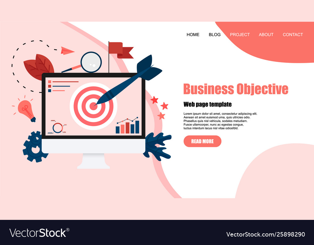Webpage template business objective