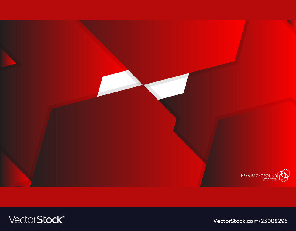 Abstract background hexagon red light and shadow vector image Abstract background hexagon red light and shadow