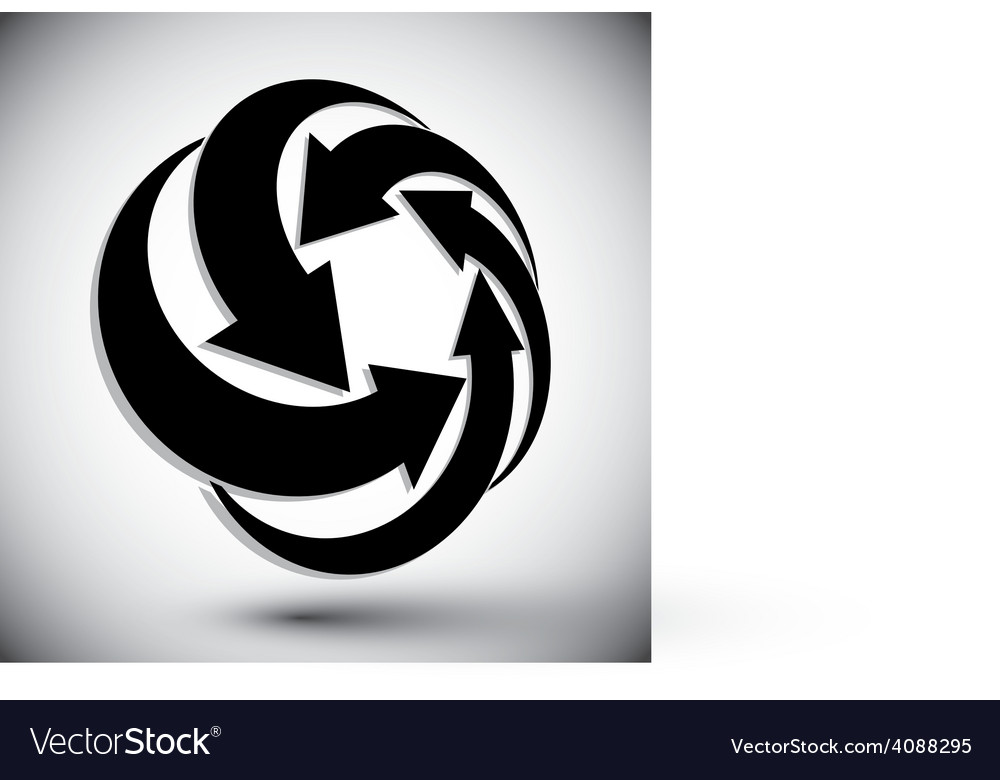 Arrows abstract conceptual symbol template 3d