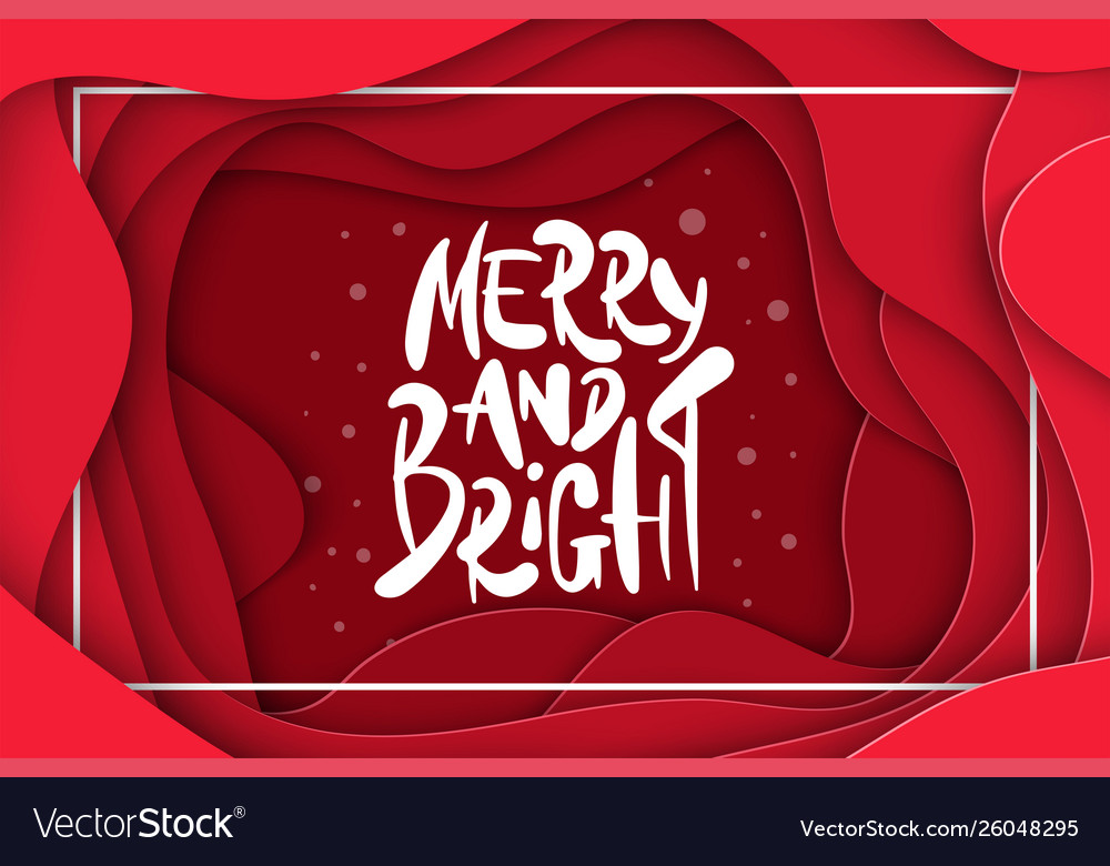 Background with deep red color paper cut shapes