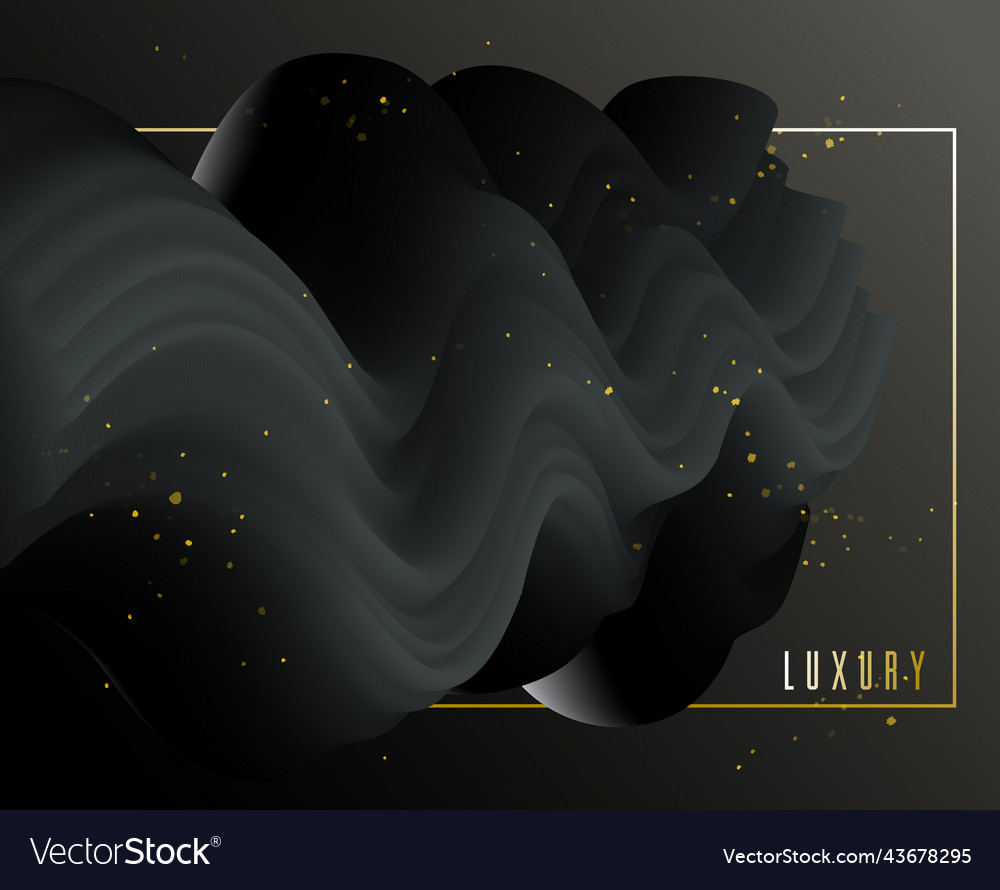 Black gradient with gold particles elements