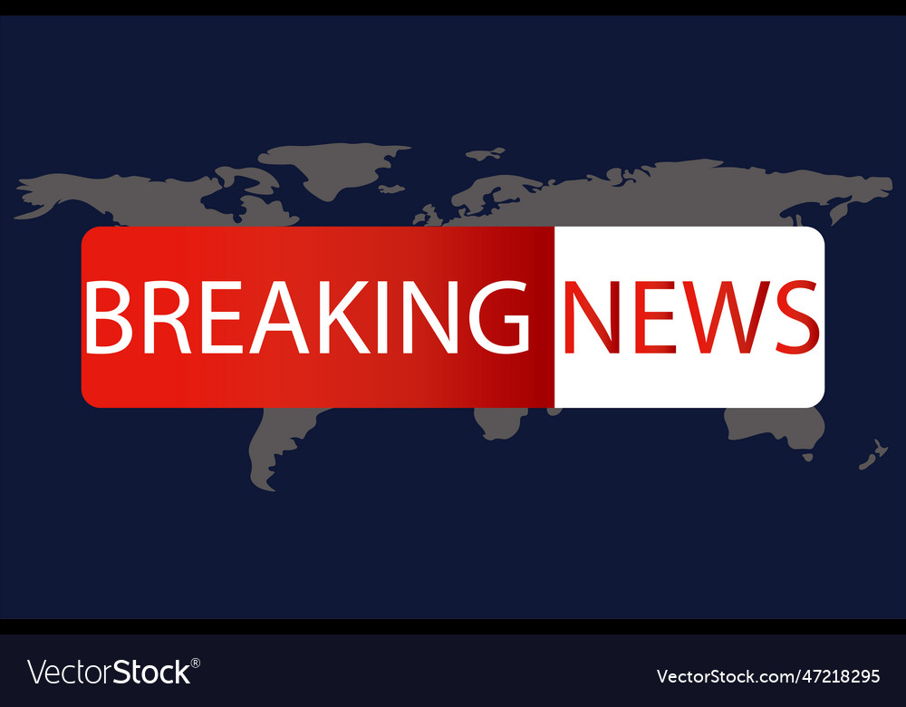 Breaking news icon symbol Royalty Free Vector Image