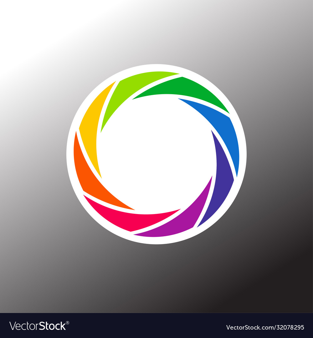 Camera shutter icon abstract backgrounddesign Vector Image Camera shutter icon abstract backgrounddesign