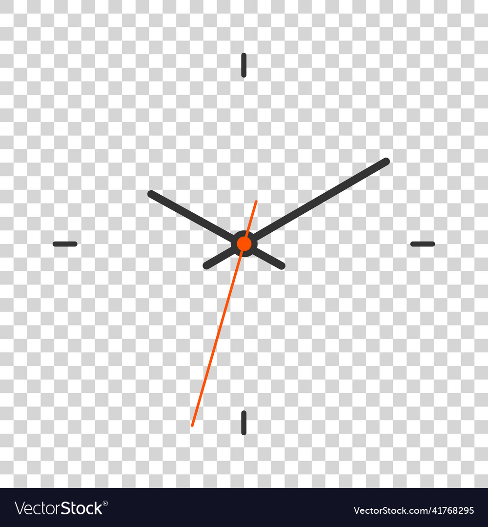Clock face icon in flat style minimalistic timer Vector Image Clock face icon in flat style minimalistic timer