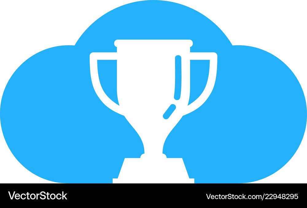 Cloud trophy logo icon design Royalty Free Vector Image