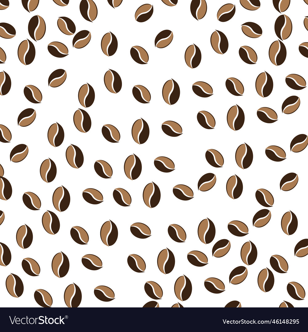 Coffee Bean Background - Seamless Pattern
