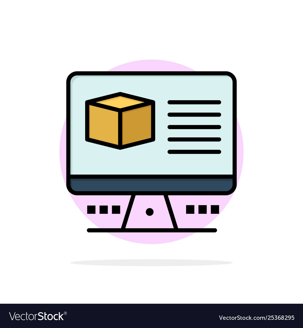 Computer box internet monitor abstract circle Vector Image Computer box internet monitor abstract circle