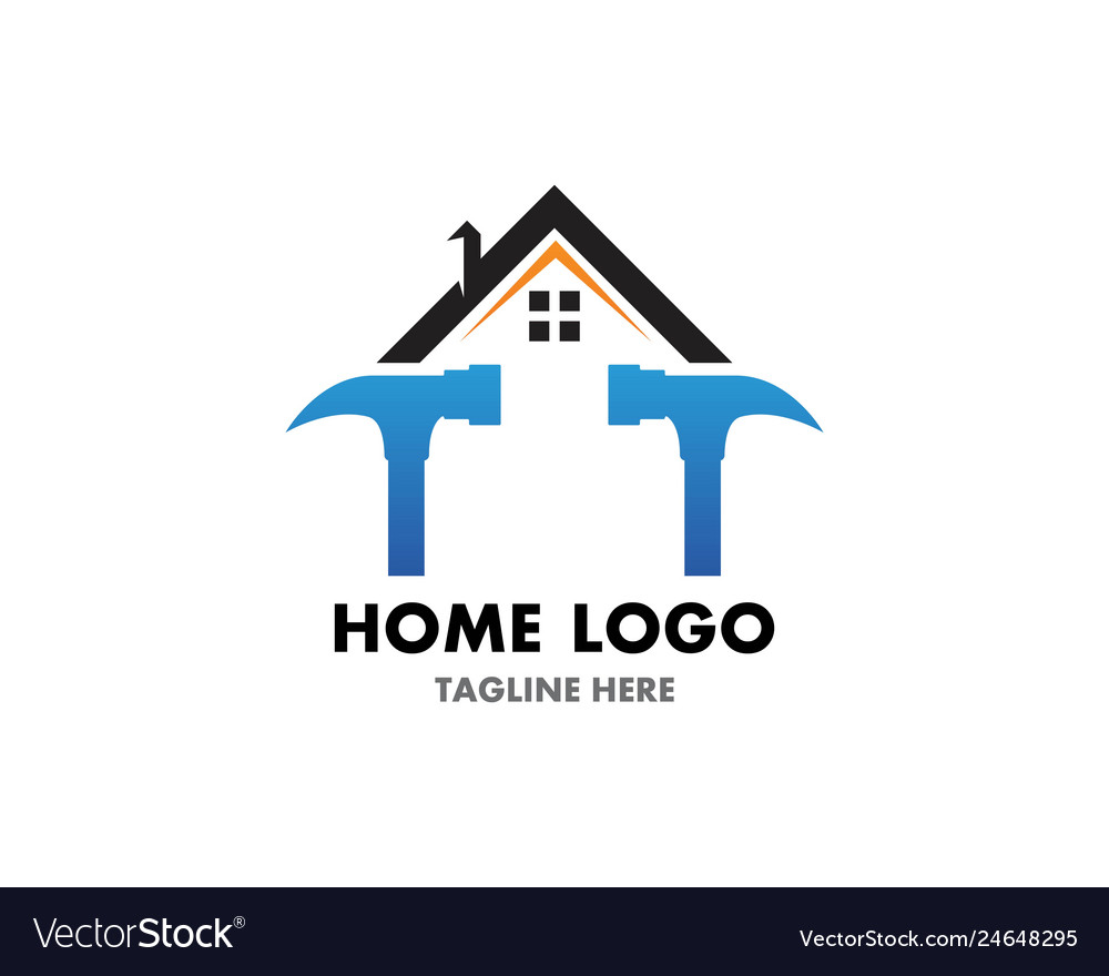 Home repair logo template and symbol Royalty Free Vector