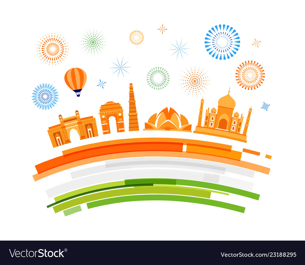Indian Republic Day Concept Design Banner Poster Vector Image