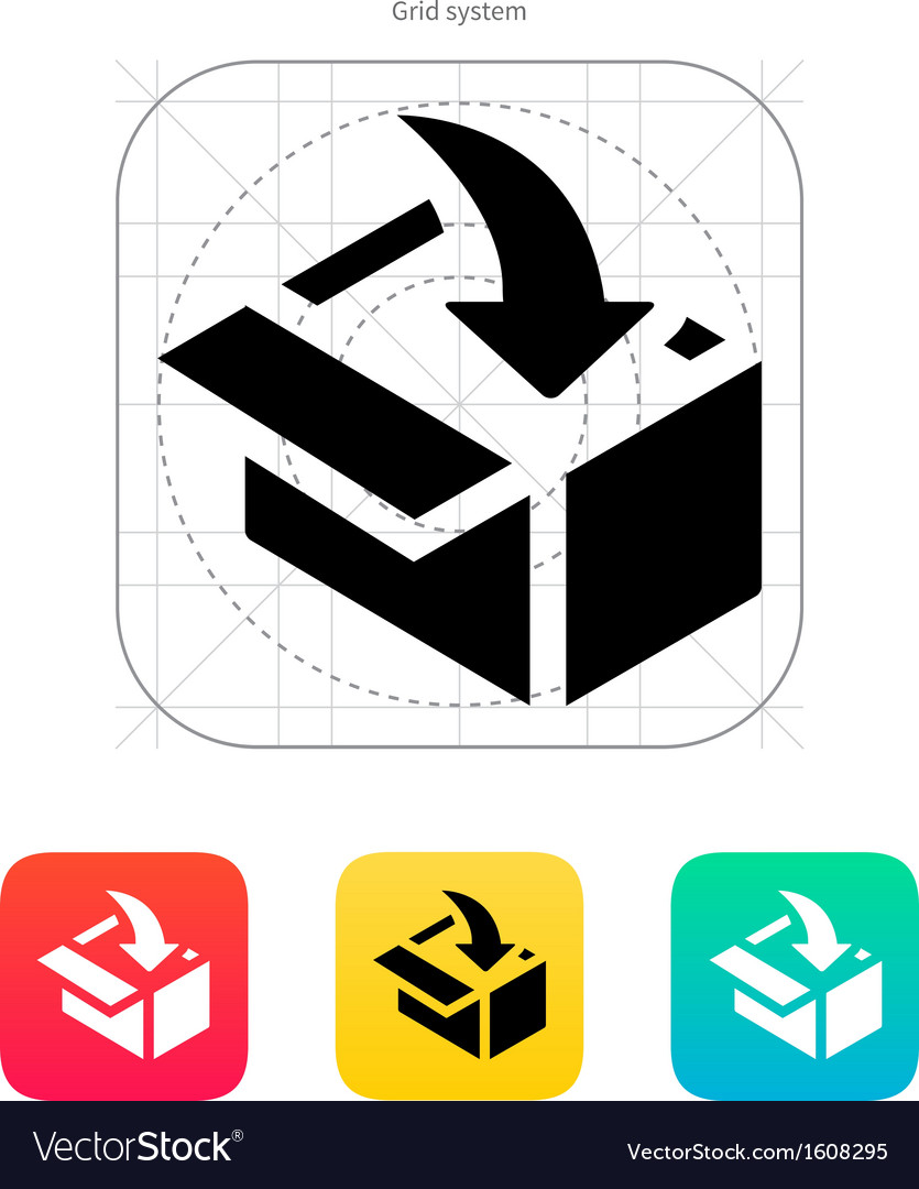 Loading in Shipping Box Icon