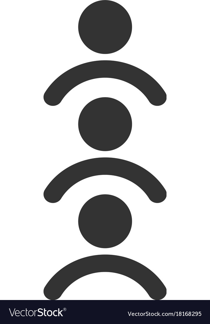 Man queue flat icon