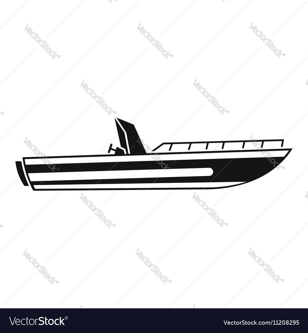 Motor speed boat icon simple style Royalty Free Vector Image