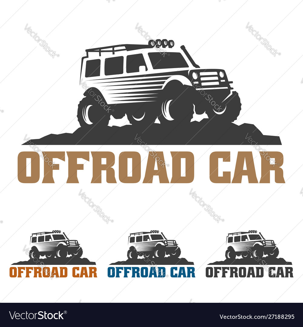 Off Road Car Logo Offroad Suv Royalty Free Vector Image