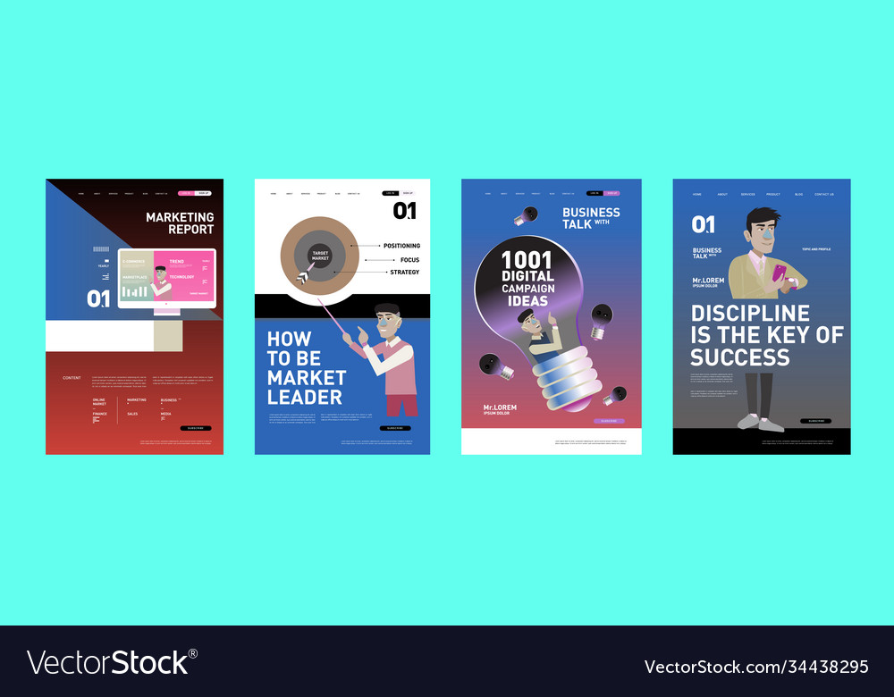 Presentation and website interface layout design