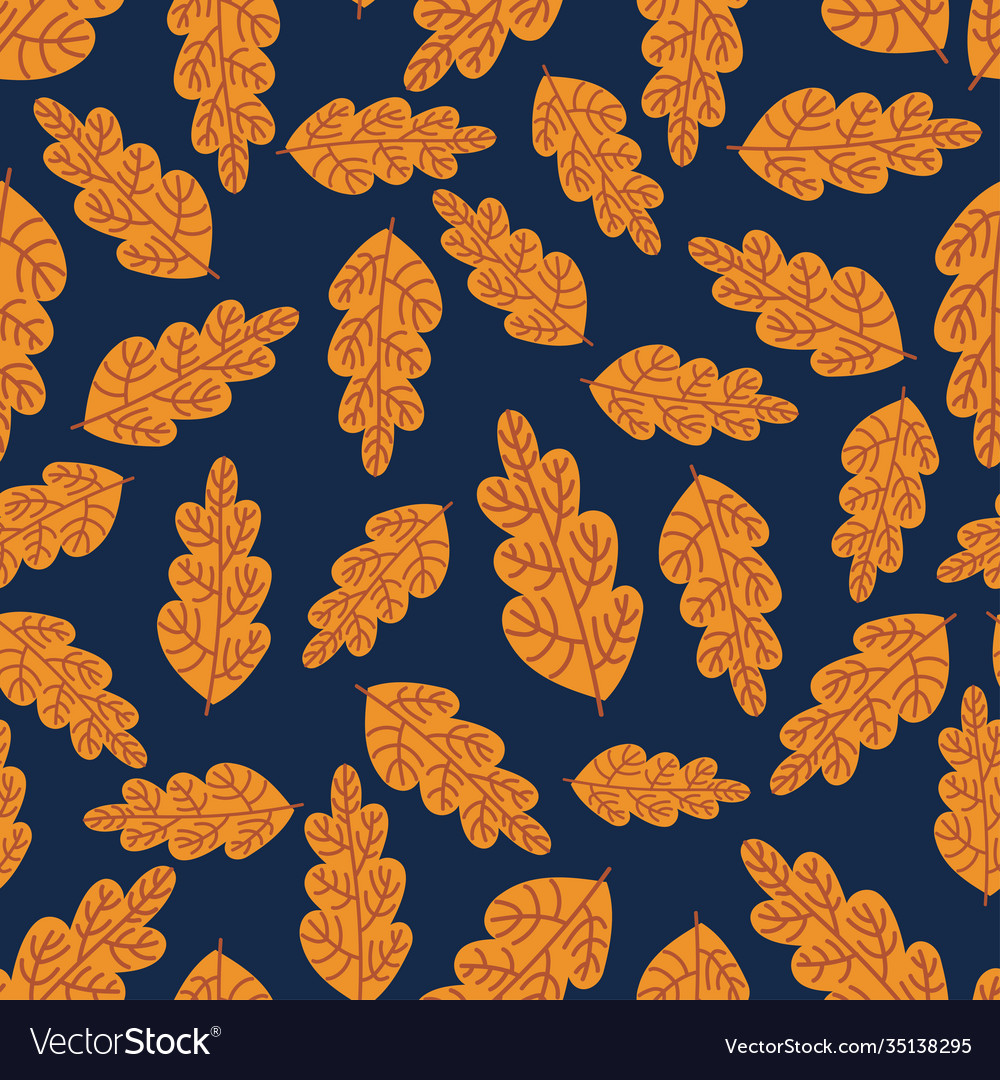 Seamless pattern colorful design autumn vector image Seamless pattern colorful design autumn