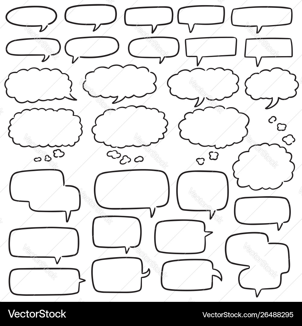 Set speech bubbles Royalty Free Vector Image - VectorStock