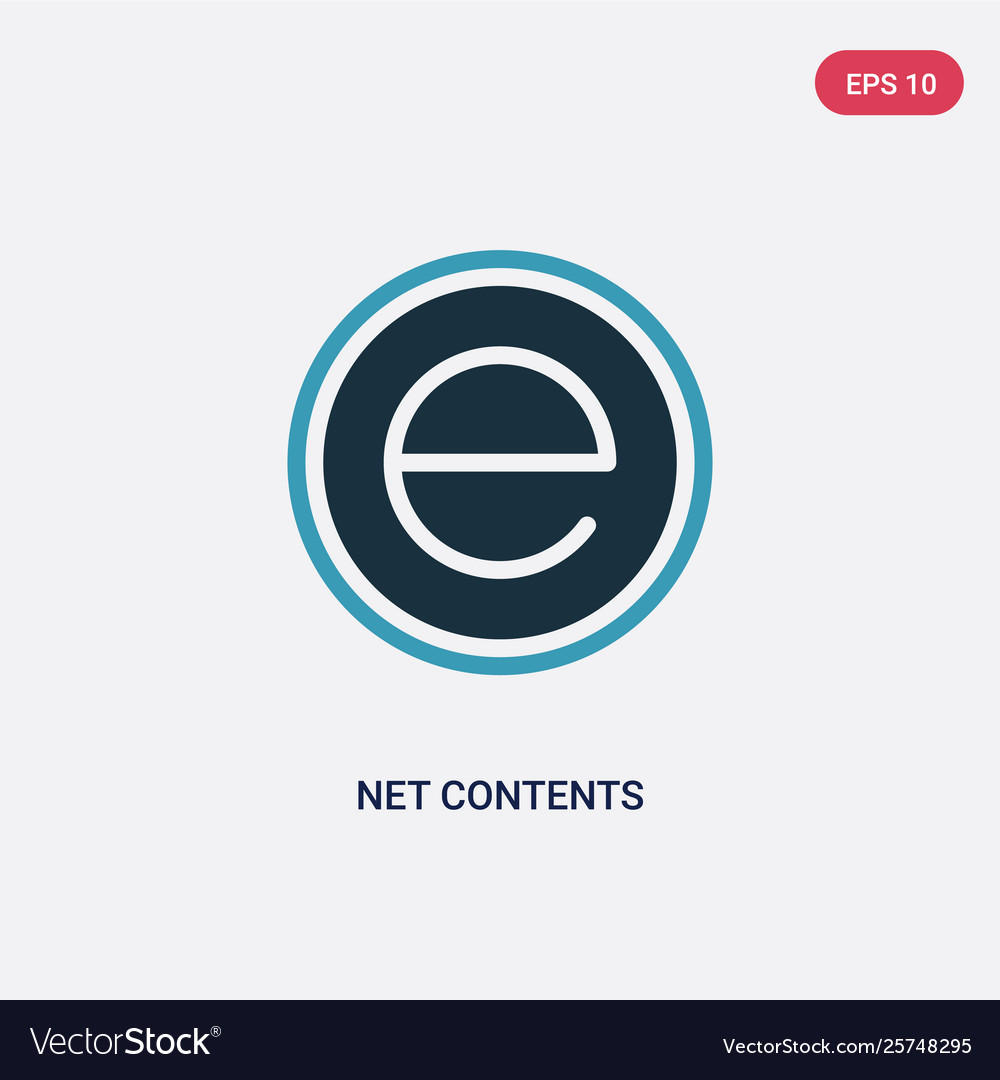 Two color net contents icon from shapes concept vector image Two color net contents icon from shapes concept