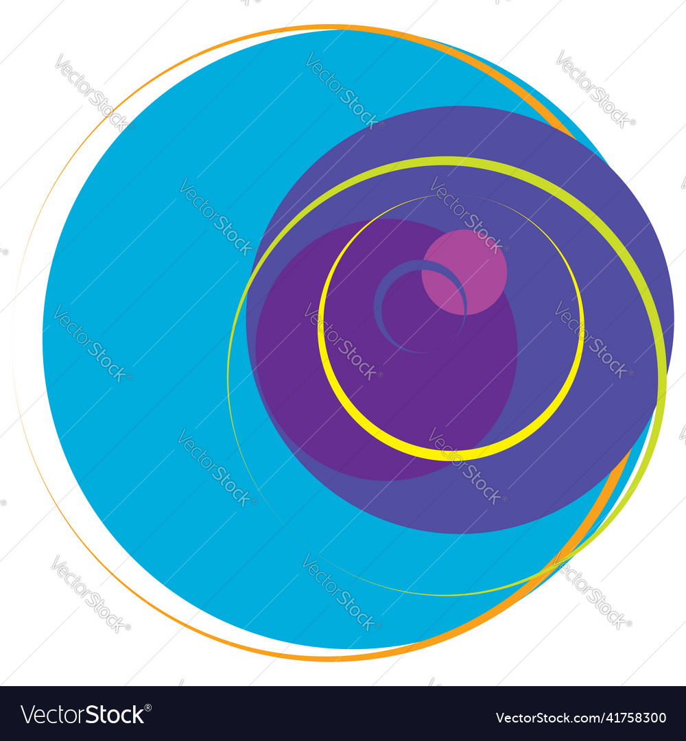 Abstract artistic random colorful concentric vector image Abstract artistic random colorful concentric
