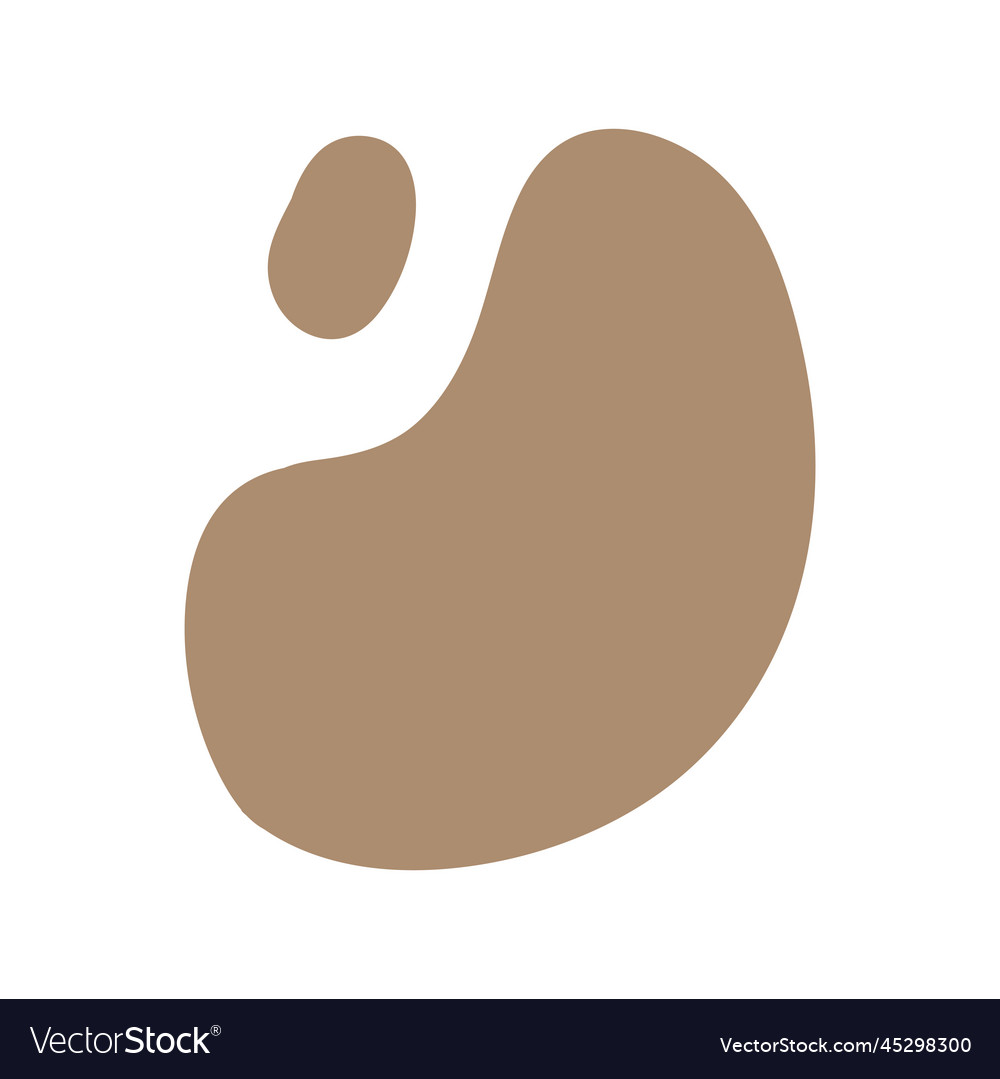 Abstract boho random blob shapes simple hand vector image Abstract boho random blob shapes simple hand