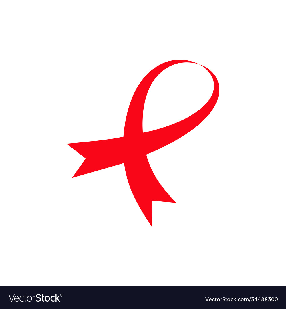 Aids day logo design template Royalty Free Vector Image