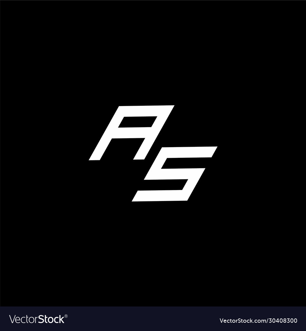 As logo monogram with up to down style modern