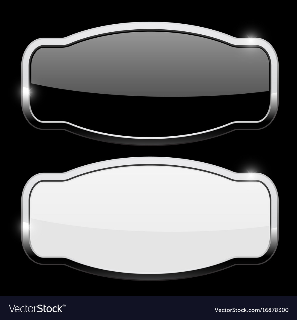 Decorative buttons with chrome frame
