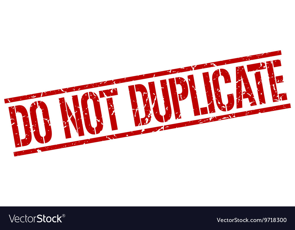 Do not duplicate stamp Royalty Free Vector Image