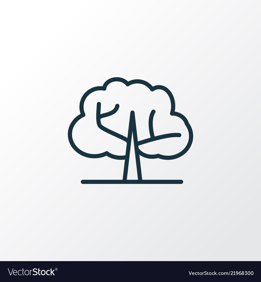 Elm tree icon line symbol premium quality