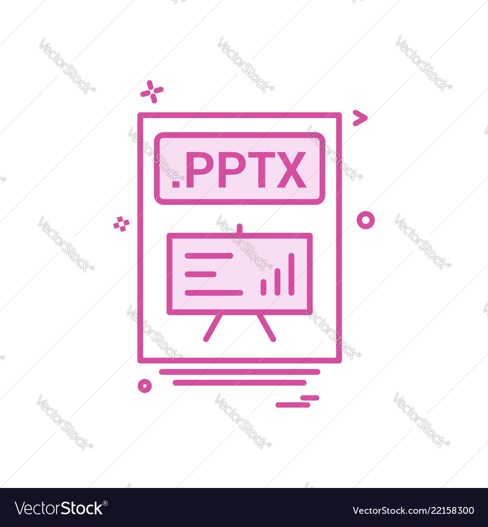 File files pptx icon design