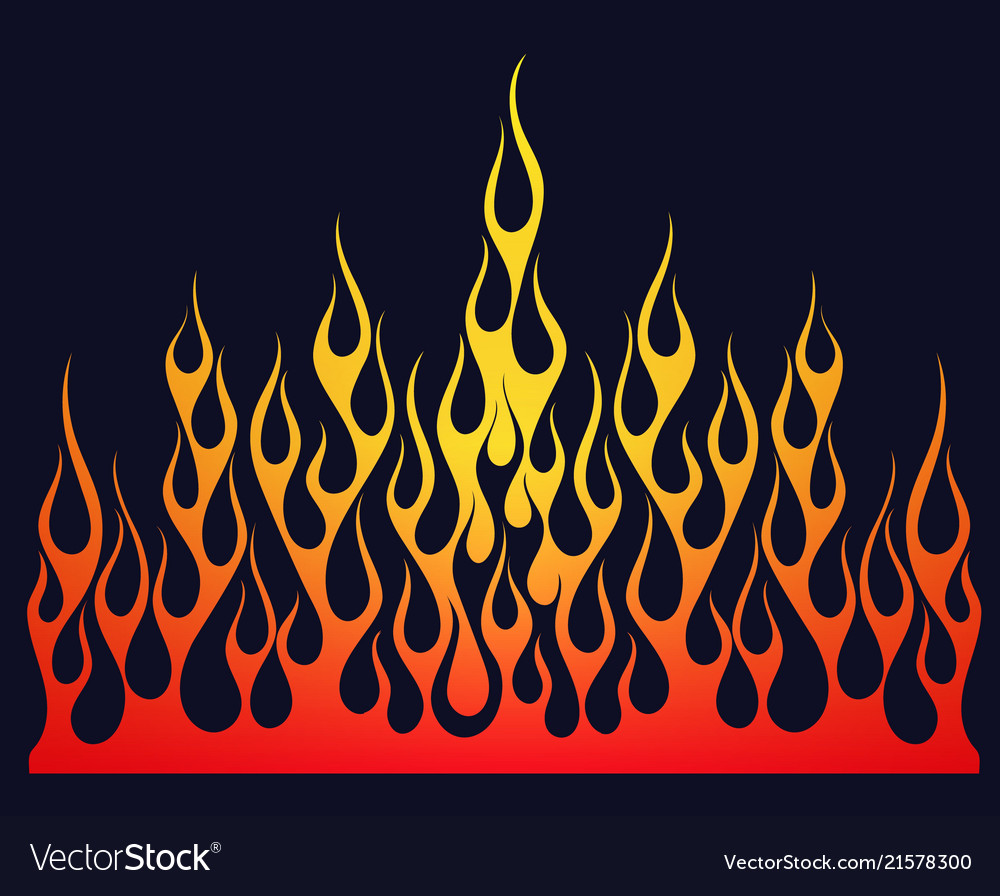 Fire flames element Royalty Free Vector Image - VectorStock