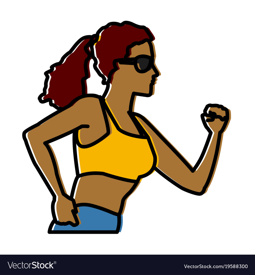 Fitness woman running